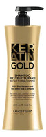 Keratin Gold Shampoo & Acondicionador Reestructurante 1000 ml (1 Litro) With Bio-Keratin & Bio-Ester Silk Complex
