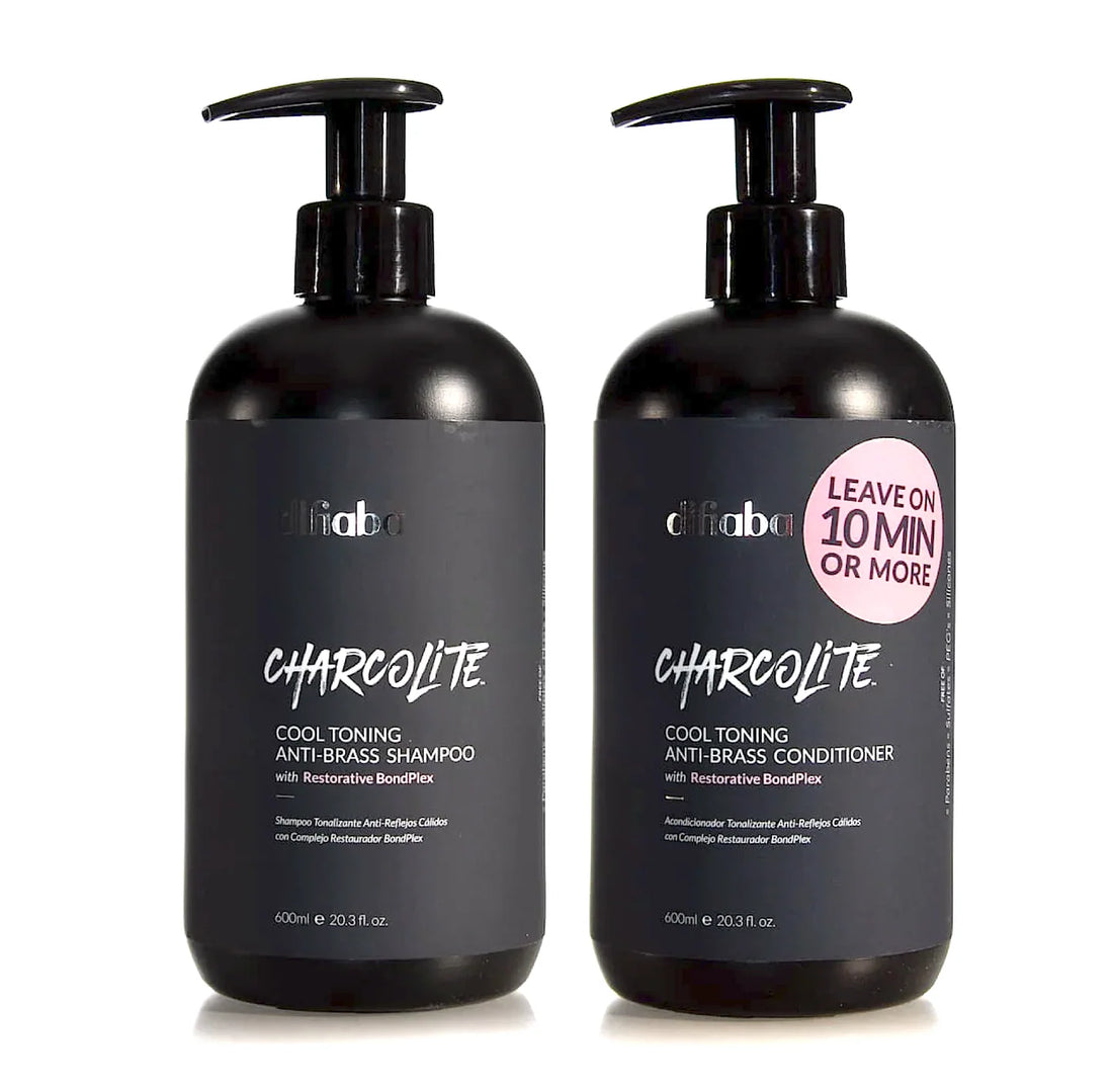 DESCRIBCION DE DIFIABA CHARCOLITE COOL TONING ANTI-BRASS SHAMPOO WITH RESTORATIVE BONDPLEX 600ml