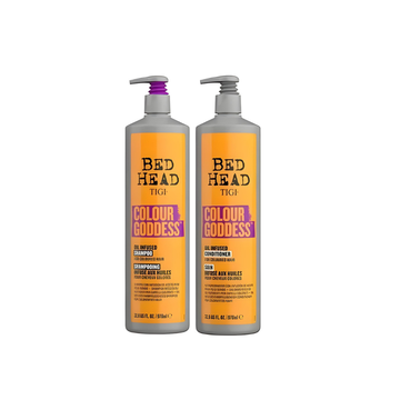 TIGI Bed Head Colour Goddess Duo – Shampoo + Acondicionador 970 ml para Cabello Teñido
