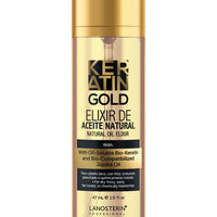 KERATIN GOLD ELIXIR DE ACEITE NATURAL WITH OIL-SOLUBLE BIO-KERATIN AND BIO-COMPATIBILIZED JOJOBA OIL 47ml