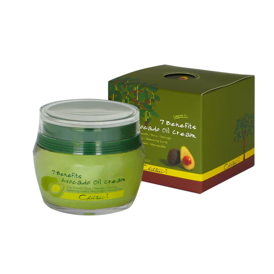 CHIHTSAI 7 Benefits Avocado Oil Cream – 100 ml  Crema leave-in con aceite de aguacate para hidratar, reparar y proteger el cabello