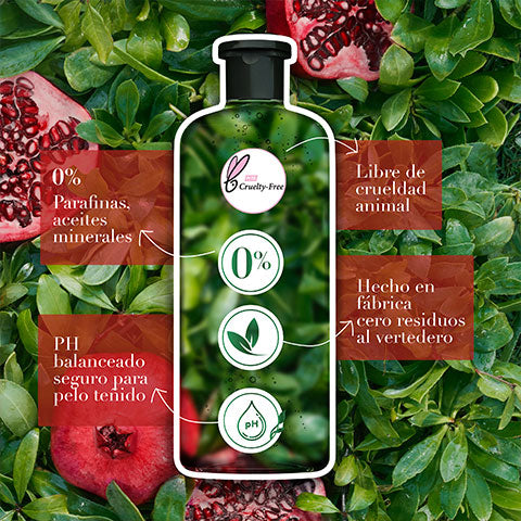 Herbal Essences Shampoo Granada y Proteína Vegana – 400 ml