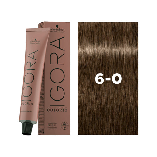 IGORA ROYAL Color10 6-0 Rubio Oscuro – 60 g Coloración permanente en solo 10 minutos