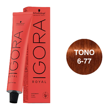 Igora Royal Tono 6-77 Rubio Oscuro Cobrizo Intenso 60mL