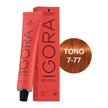 Igora Royal Tono 7-77 Rubio Medio Cobrizo Intenso 60mL