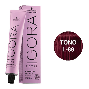 Igora Royal Fashion Lights Tono L-89 Rojo Violeta 60mL