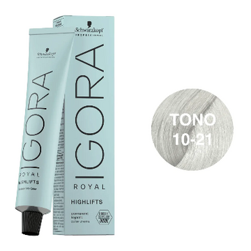 Igora Royal Highlifts Tono 10-21 Rubio Platino Humo Ceniza 60mL