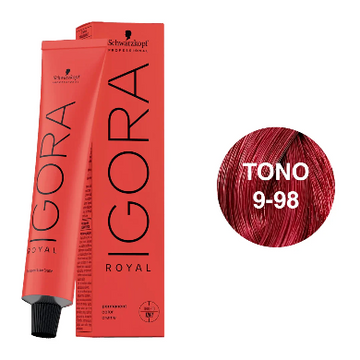 Igora Royal Tono 9-98 Rubio Muy Claro Violeta Rojo 60mL