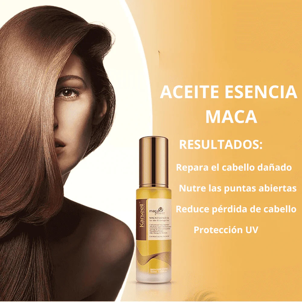 Karseell Maca Care System Maca Power Maca Essence Oil – 50 ml | Aceite Capilar Nutritivo y Reparador