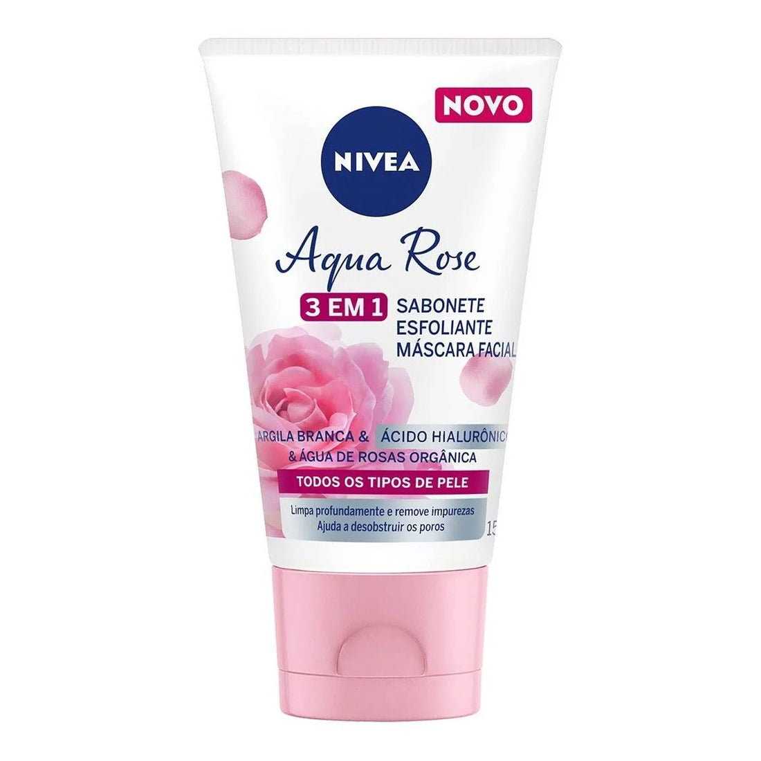 NIVEA Agua de Rosas Gel Limpiador Exfoliante 3 en 1 – 150 ml