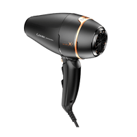 GAMA Professional Bravo Secador AC Motor Long Life – Negro/Naranja  Potencia profesional, secado rápido y larga duración