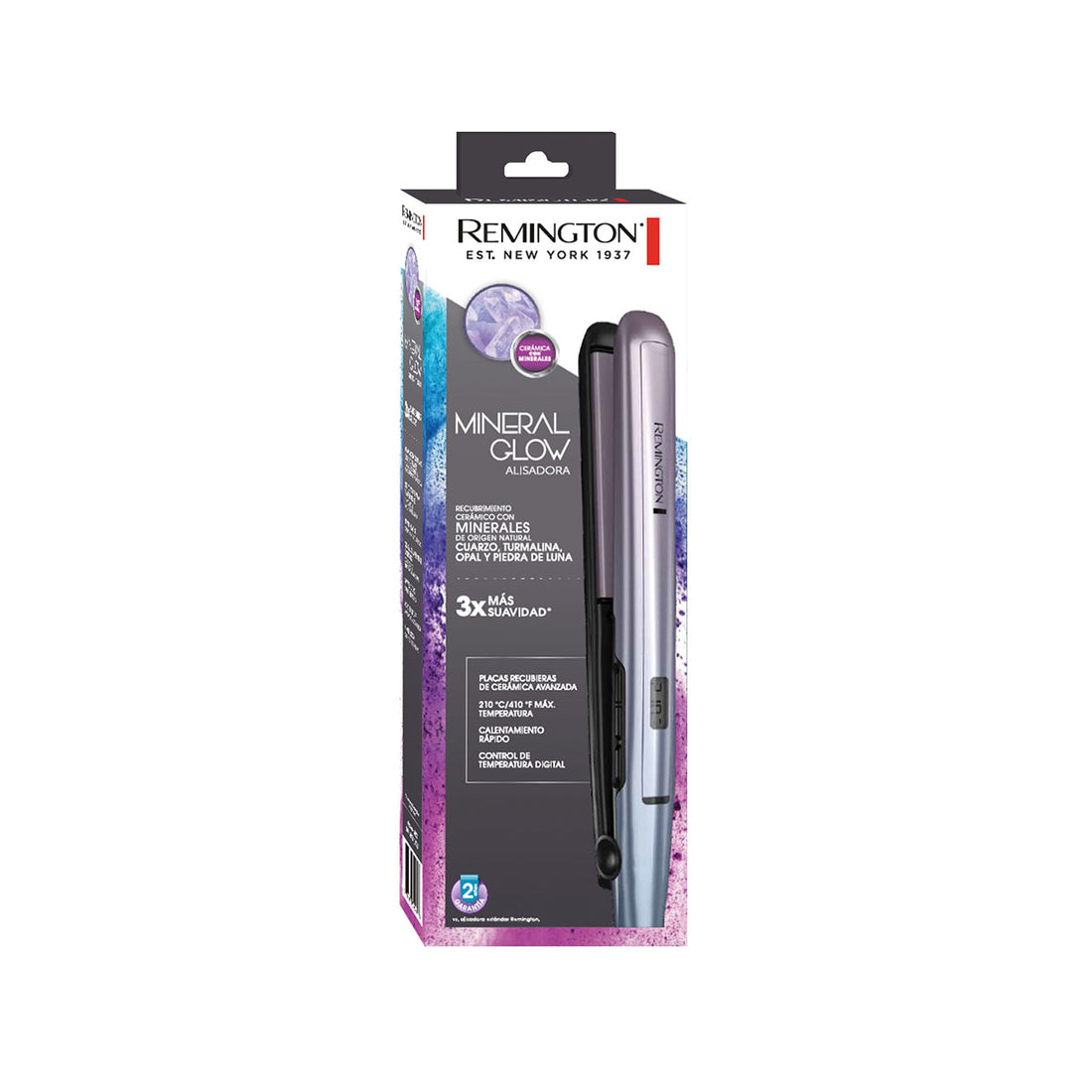 REMINGTON PLANCHA ALISADORA MINERAL GLOW S5408