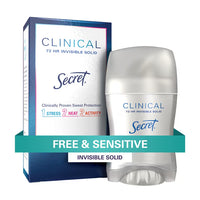 Secret Clinical Strength 72 HR Invisible Solid Completely Clean – 45 g  Antitranspirante clínico para protección contra sudor, estrés, calor y actividad