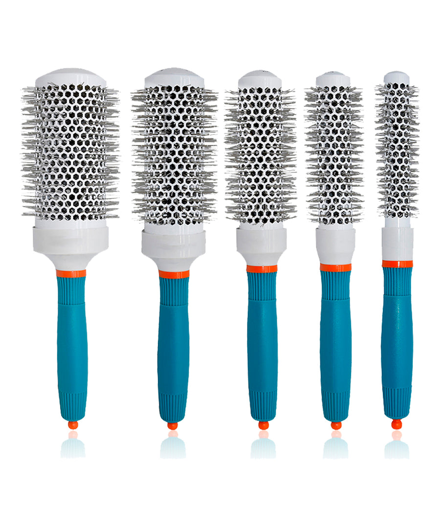 Kit de Cepillos Cerámicos 5 Piezas – Térmicos Profesionales para Secado y Peinado