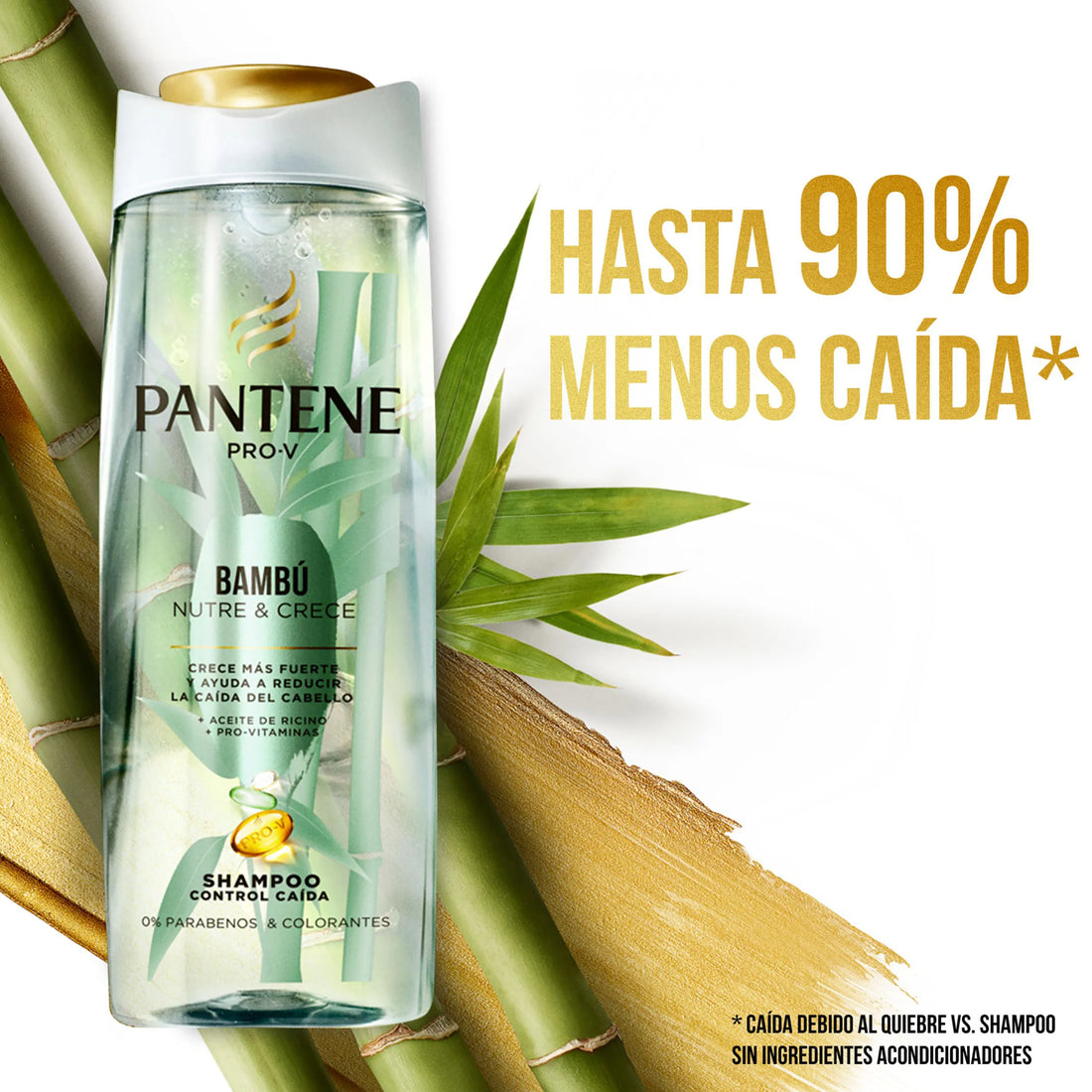 Pantene Pro-V Bambú Nutre y Crece Shampoo Control Caída – 400 ml