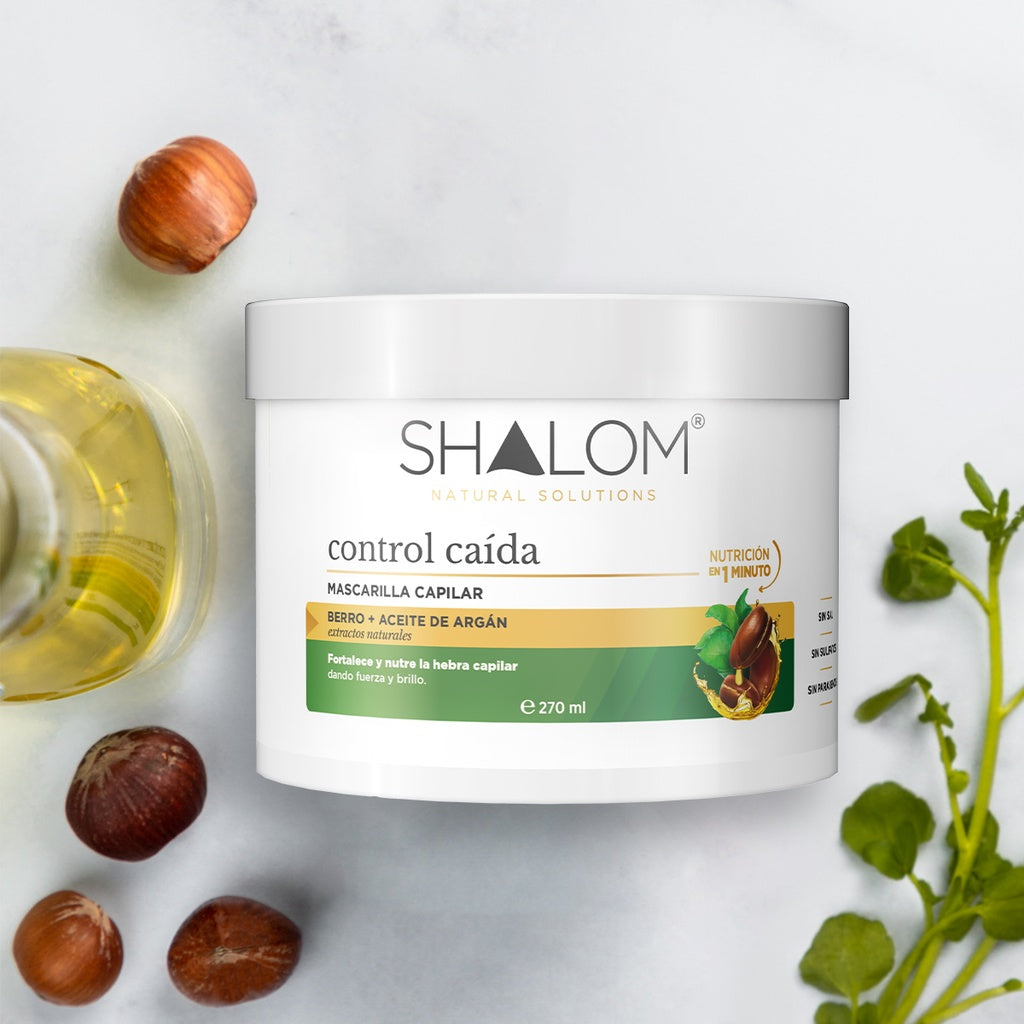 Shalom Tratamiento Control Caída Berro + Argán | Fortalecimiento y Nutrición Capilar