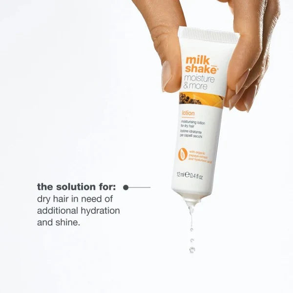 MILK SHAKE Moisture Plus Lotion Hydrating for Dry Hair – Ampolla 12 ml