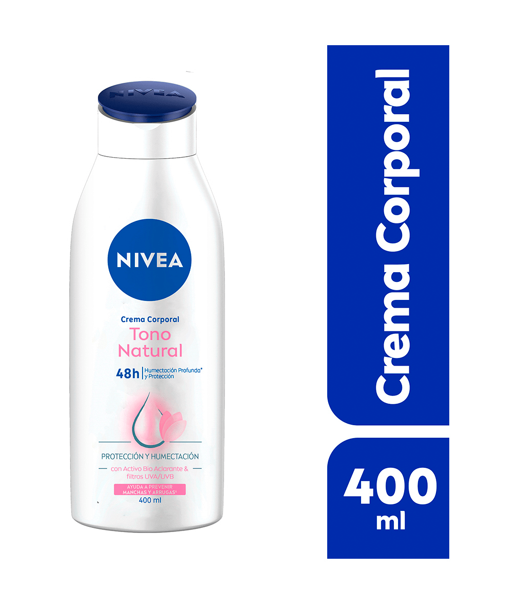 NIVEA Crema Corporal Tono Natural 48H – 400 ml y 1000 ml