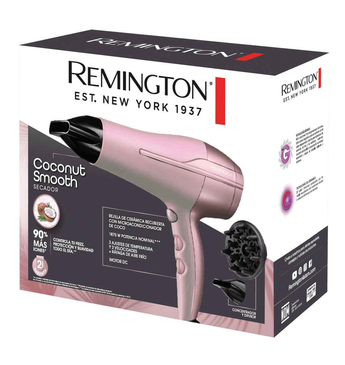 Secador Remington Coconut Smooth