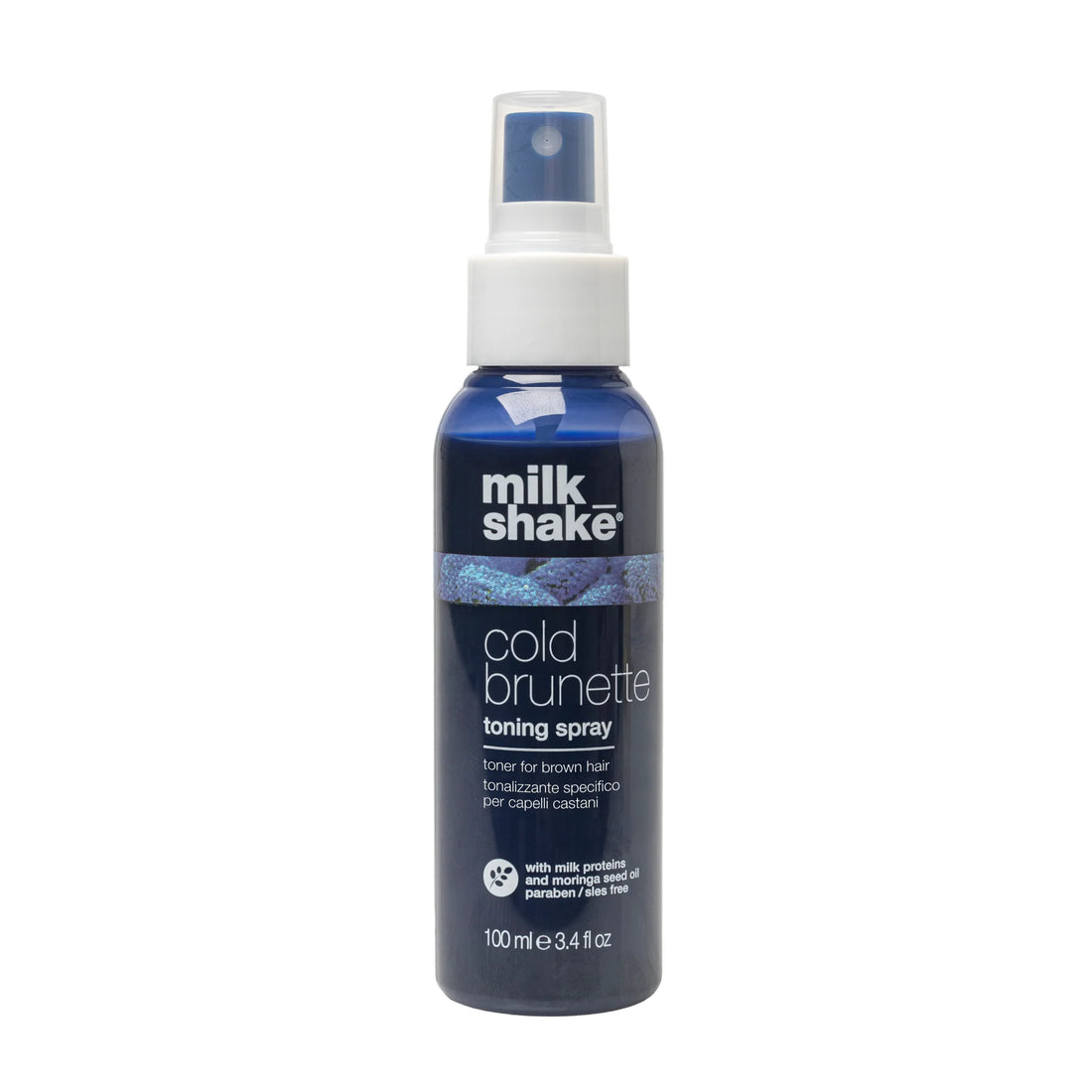 Milk_shake Cold Brunette Toning Spray – 100 ml  Spray matizador sin enjuague para cabellos castaños y rubios oscuros