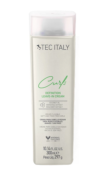 Tec Italy Curls Leave-In Cream 300 ml – Crema para Rizos Definidos y Suaves sin Enjuague
