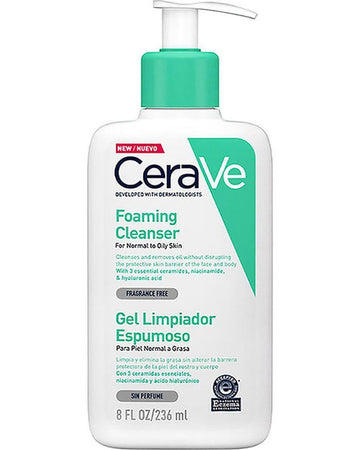 Gel limpiador espumoso para pieles normales a grasas