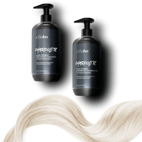 DIFIABA CHARCOLITE COOL TONING ANTI-BRASS CONDITIONER WITH RESTORATIVE BONDPLEX 600ml