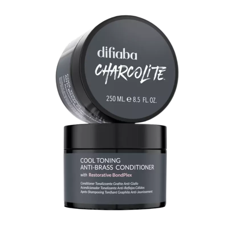 DIFIABA CHARCOLITE COOL TONING ANTI-BRASS CONDITIONER WITH RESTORATIVE BONDPLEX 250ml