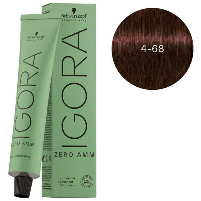 IGORA ROYAL ZERO AMM 4-68 Castaño Medio Chocolate Rojo – 60 g