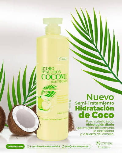 Kit Chihtsai Hydro Hyaluron Coconut – Shampoo + Semi Treatment (1000 ml c/u)  Rutina profesional de hidratación profunda para cabello seco, deshidratado y con frizz