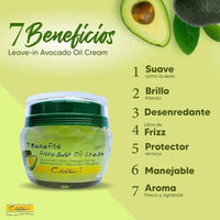 CHIHTSAI 7 Benefits Avocado Oil Cream – 100 ml  Crema leave-in con aceite de aguacate para hidratar, reparar y proteger el cabello