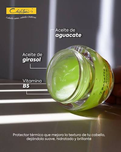 CHIHTSAI 7 Benefits Avocado Oil Cream – 100 ml  Crema leave-in con aceite de aguacate para hidratar, reparar y proteger el cabello