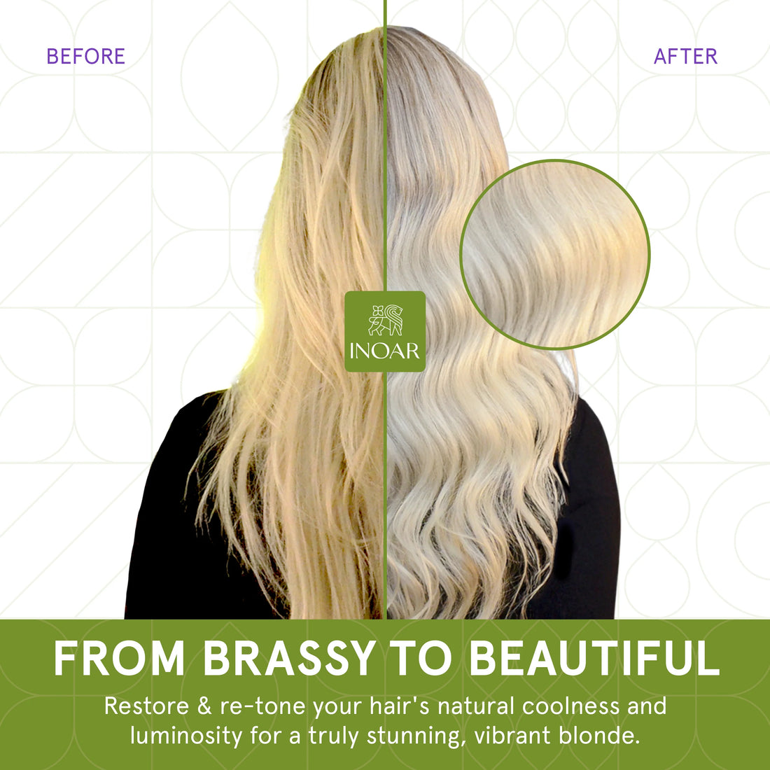 Inoar Absolut Speed Blond Máscara Matizadora – 250 g  Mascarilla matizadora para cabellos rubios, decolorados, grises y con mechas