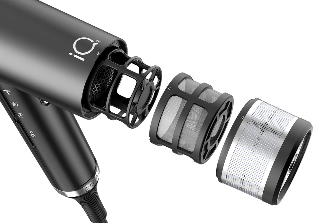 iQ2 Perfetto Secador Negro Dual Filter Stand By – 120,000 RPM | 1600W  Secadora profesional ultraligera de alto rendimiento