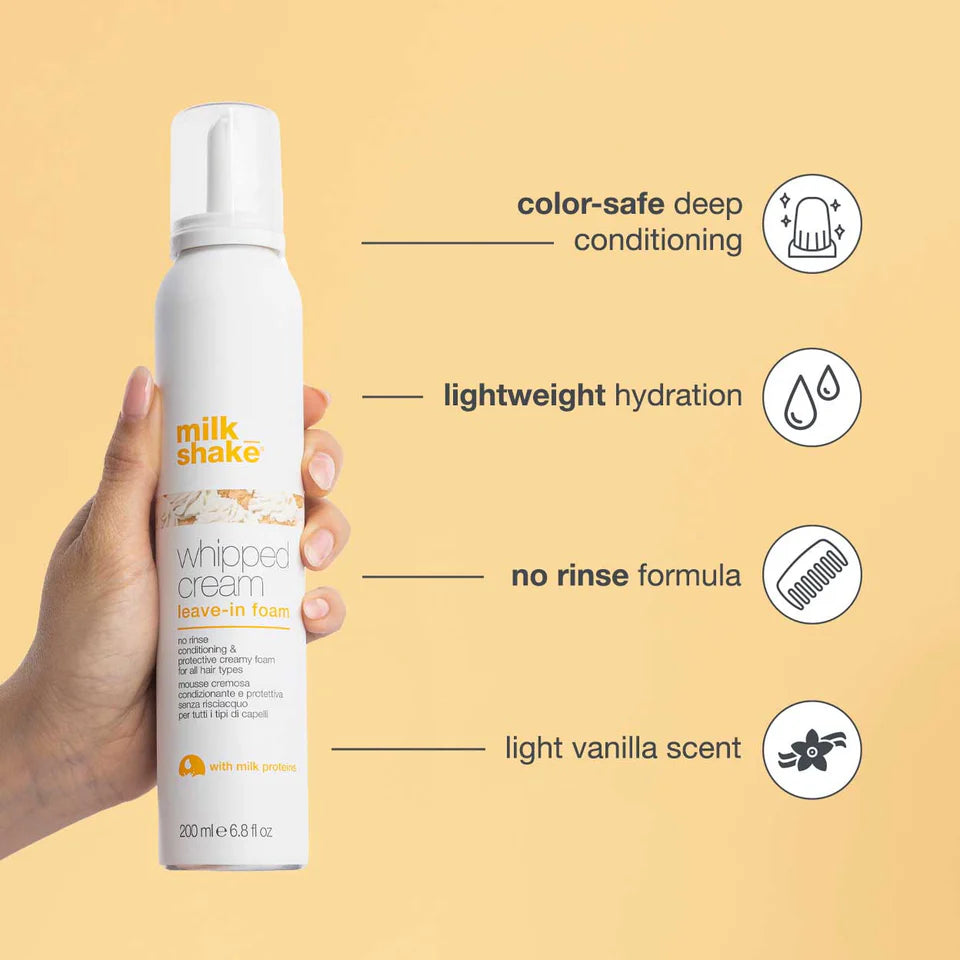 Milk Shake Conditioning Whipped Cream – Acondicionador en Espuma sin Enjuague
