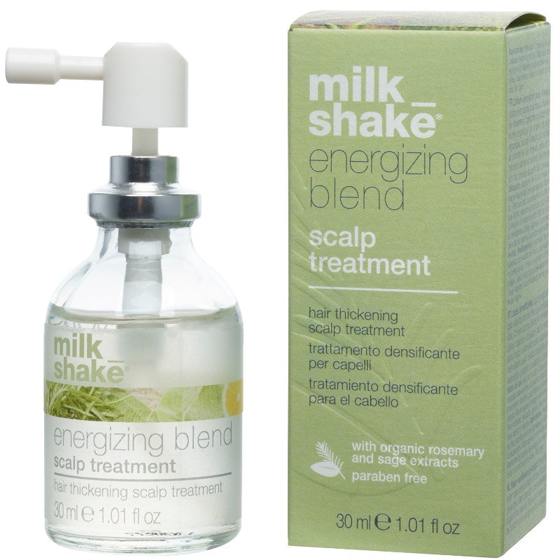 Milk Shake Energizing Blend Scalp Treatment – 30 ml  Tratamiento energizante para fortalecer el cuero cabelludo y revitalizar el cabello