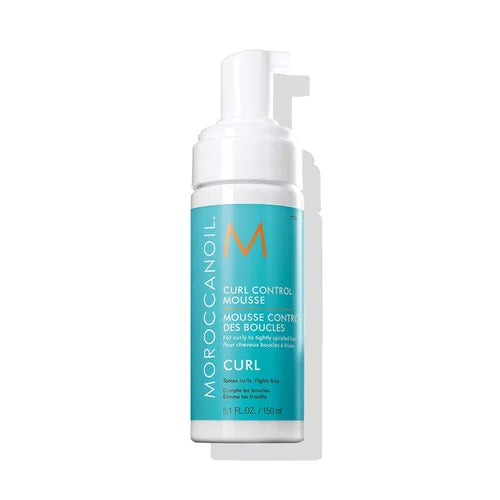Moroccanoil Curl Control Mousse – 150 ml  Mousse ligera para rizos definidos, con volumen y sin frizz
