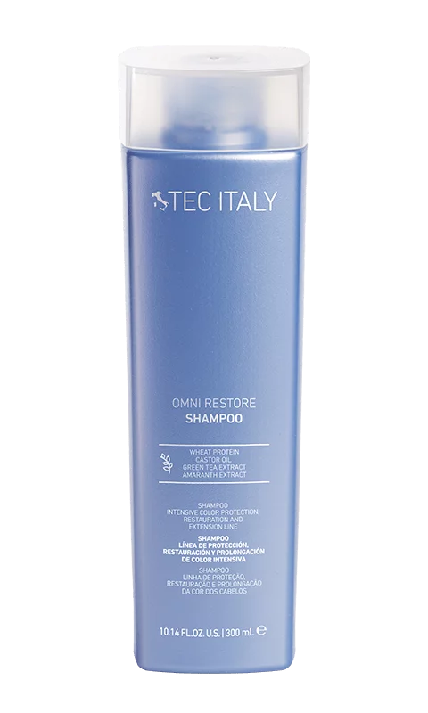 Tec Italy Shampoo Omni Restore 300 ml – Limpieza y Restauración para Todo Tipo de Cabello
