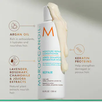 Moroccanoil Moisture Repair Conditioner – 250 ml  Acondicionador reparador e hidratante para cabello dañado o tratado químicamente