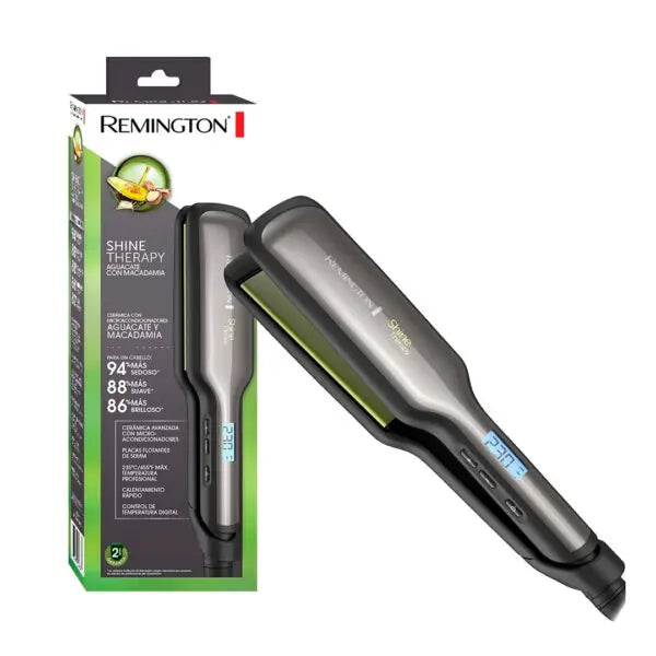 Plancha Alisadora Remington Shine Therapy con Placas Anchas