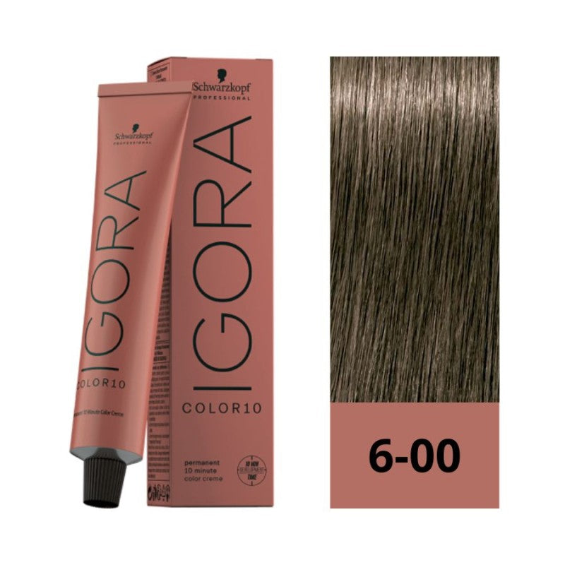 IGORA ROYAL Color10 6-00 Rubio Oscuro Extra Natural – 60 g  Cobertura máxima en solo 10 minutos
