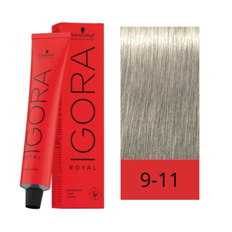 IGORA ROYAL 9-11 Rubio Muy Claro Ceniza Intenso – 60 g