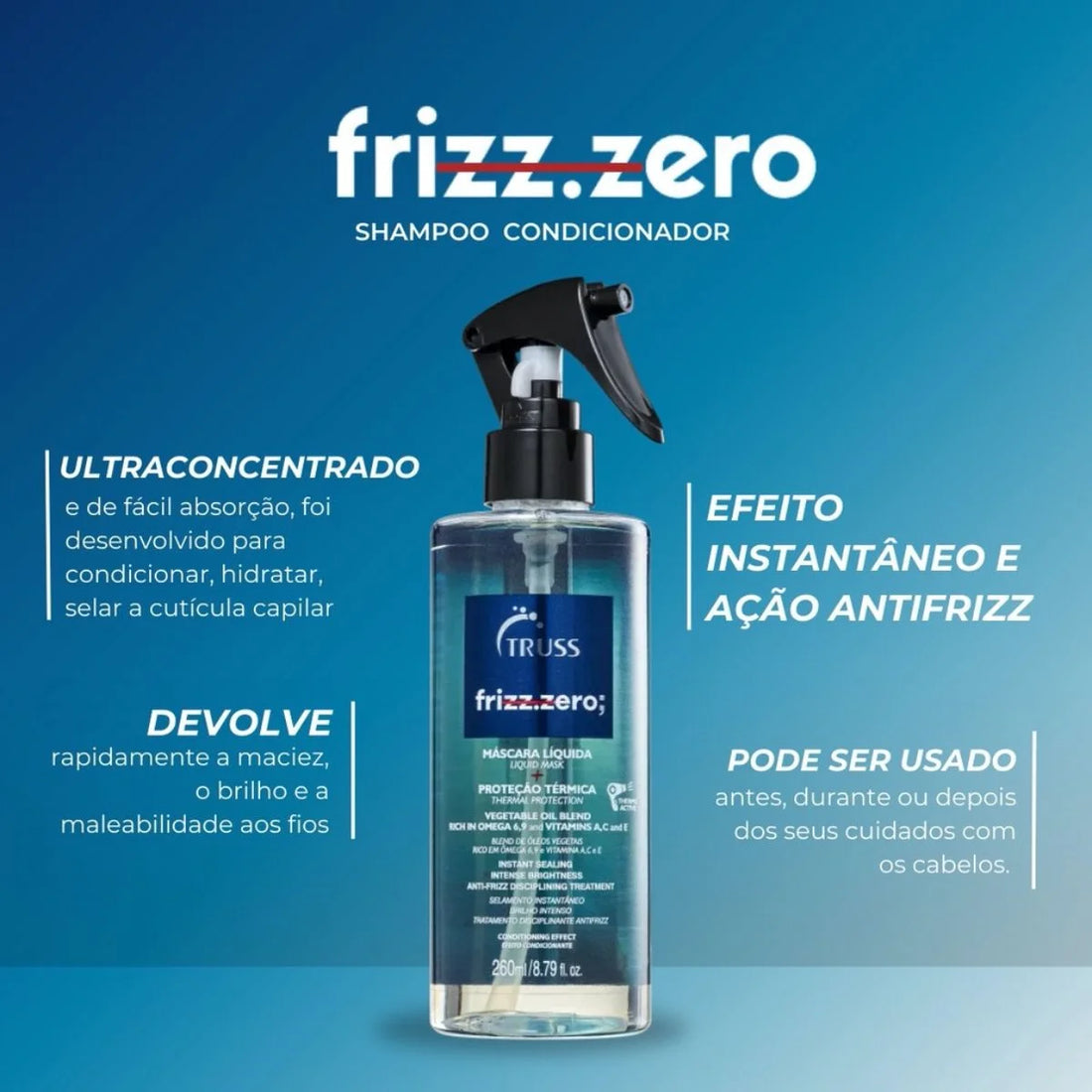 TRUSS Frizz Zero Máscara Líquida 260 ml